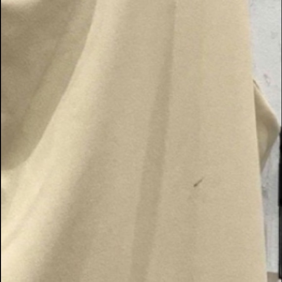 NWT Calvin Klein Beige Scuba Crepe Bow Shoulder Asymmetric Sheath Dress SZ 4 - Picture 9 of 9